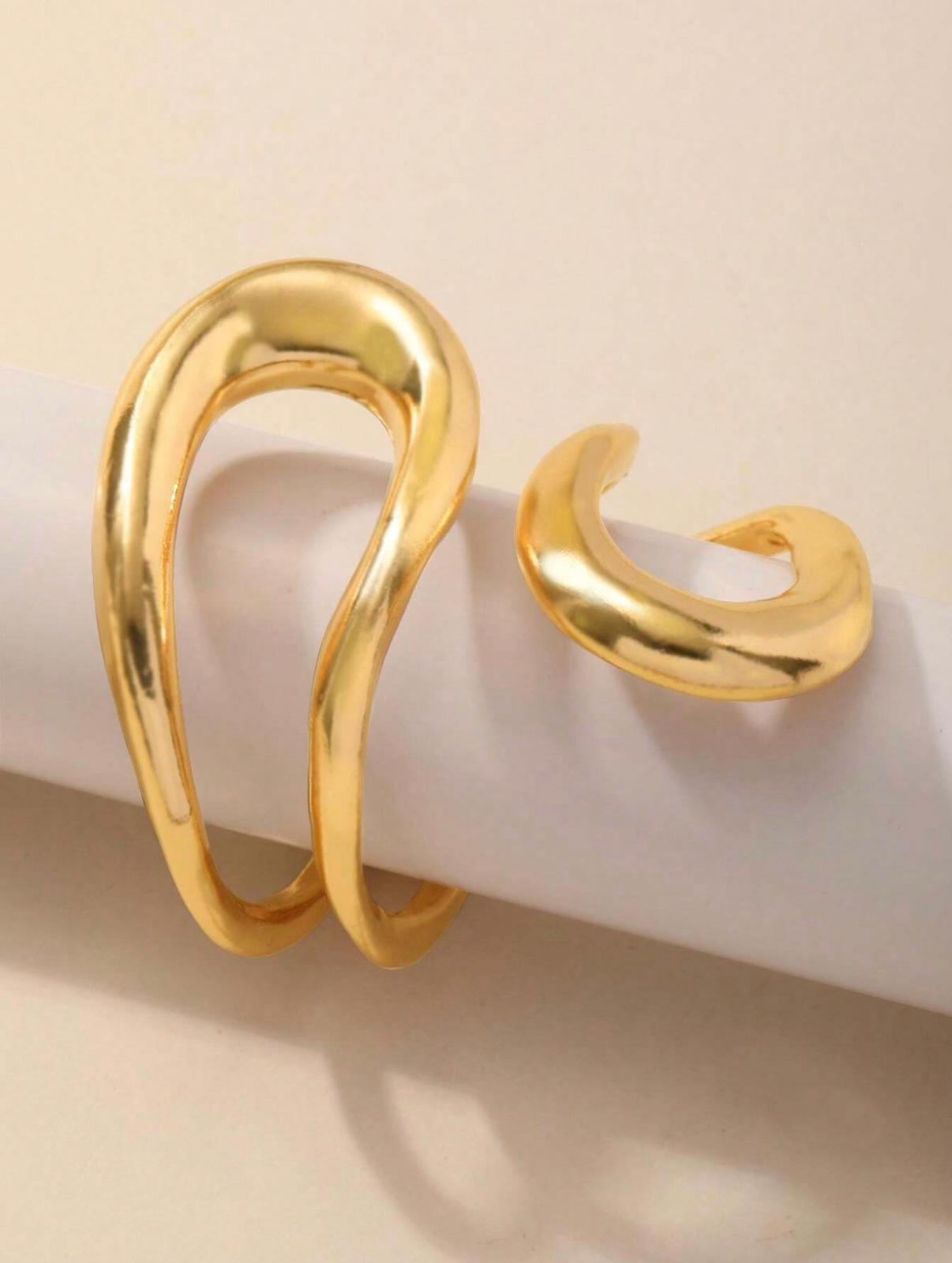 Golden Swirl Paradise Cuff Bangle