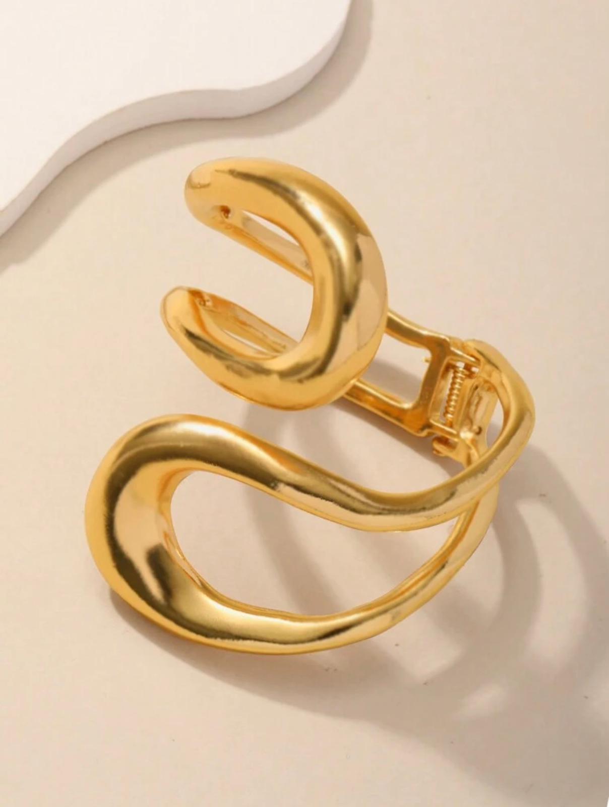 Golden Swirl Paradise Cuff Bangle