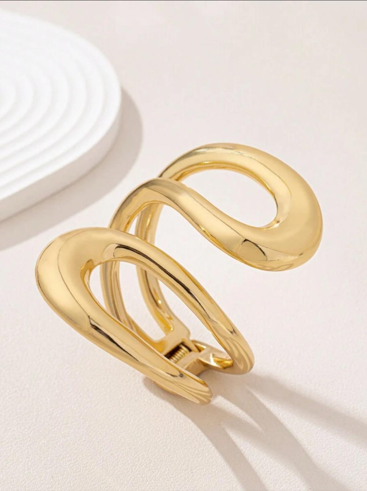 Golden Swirl Paradise Cuff Bangle